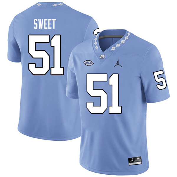 Jordan Brand Men #51 William Sweet North Carolina Tar Heels College Football Jerseys Sale-Carolina B